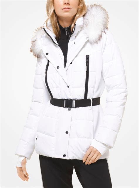 michael kors white puffer jacket